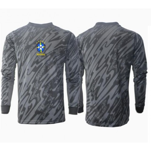 Stroje piłkarskie Brazylia Bramkarskie Koszulka Wyjazdowej Copa America 2024 Długi Rękaw